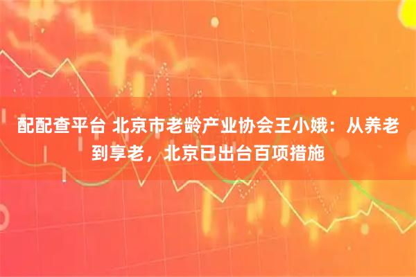 配配查平台 北京市老龄产业协会王小娥：从养老到享老，北京已出台百项措施